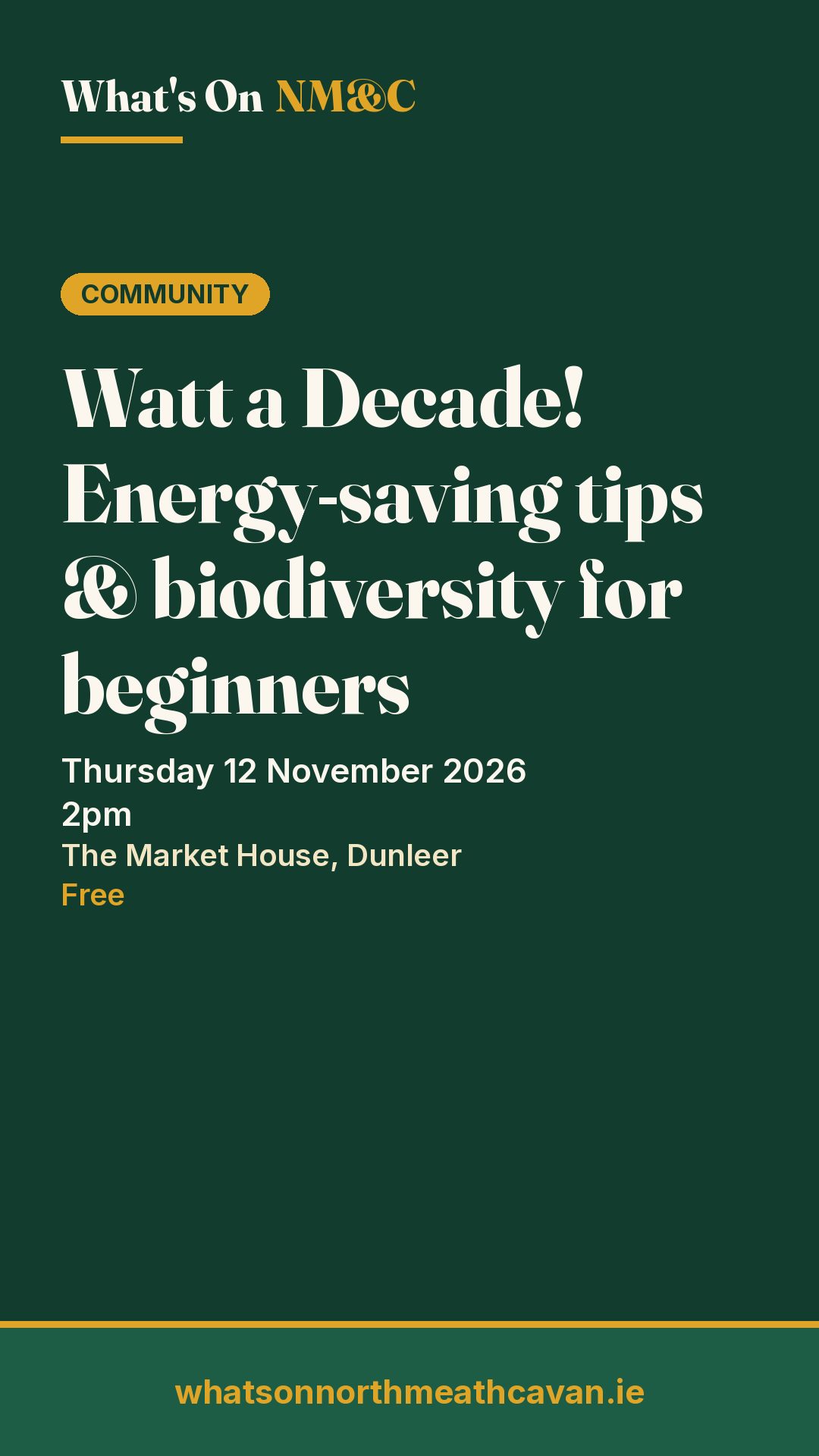 Story image for Watt a Decade! Energy-saving tips & biodiversity for beginners