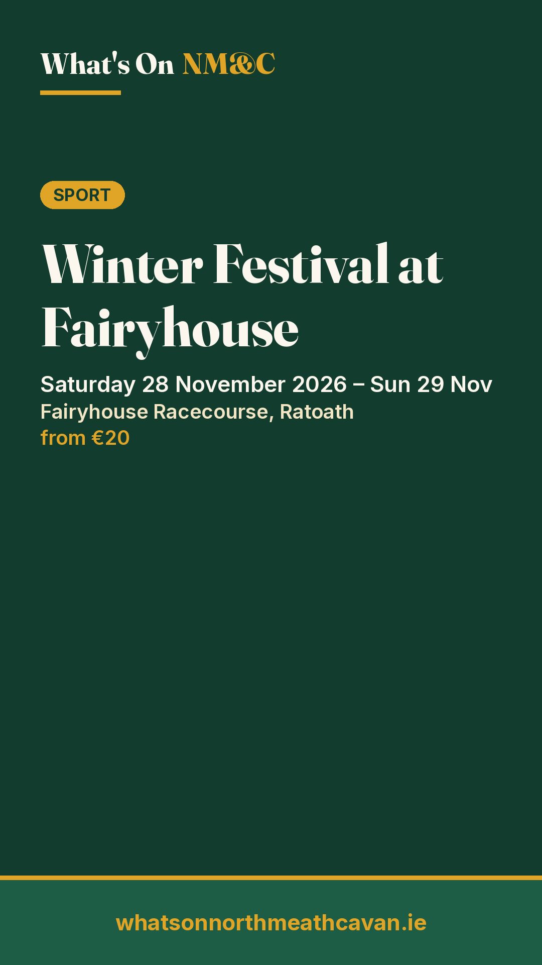 Story image for Winter Festival at Fairyhouse