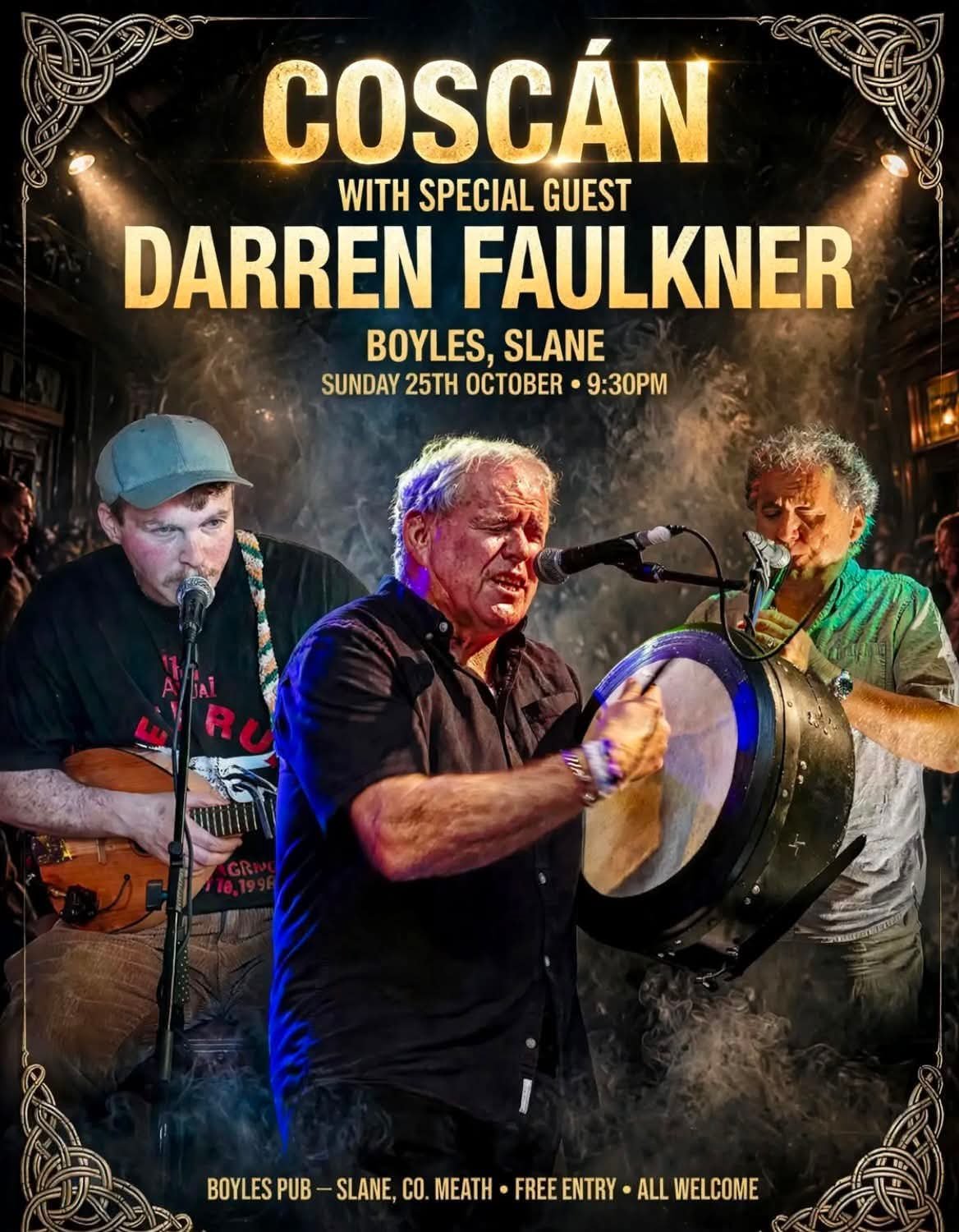 Poster: Coscán with special guest Darren Faulkner